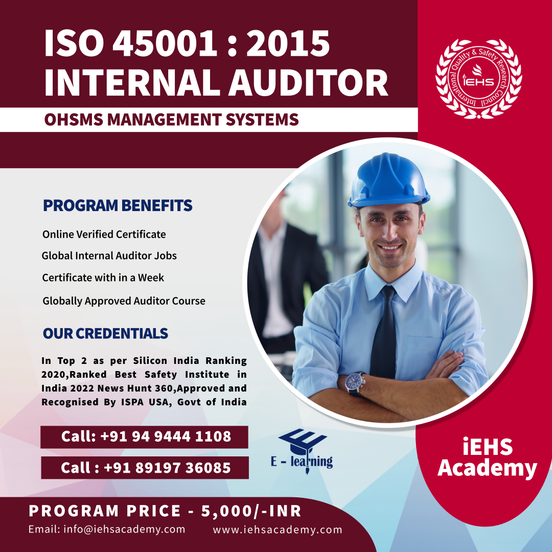 Iso 45001 Internal Auditor Course Ohsms